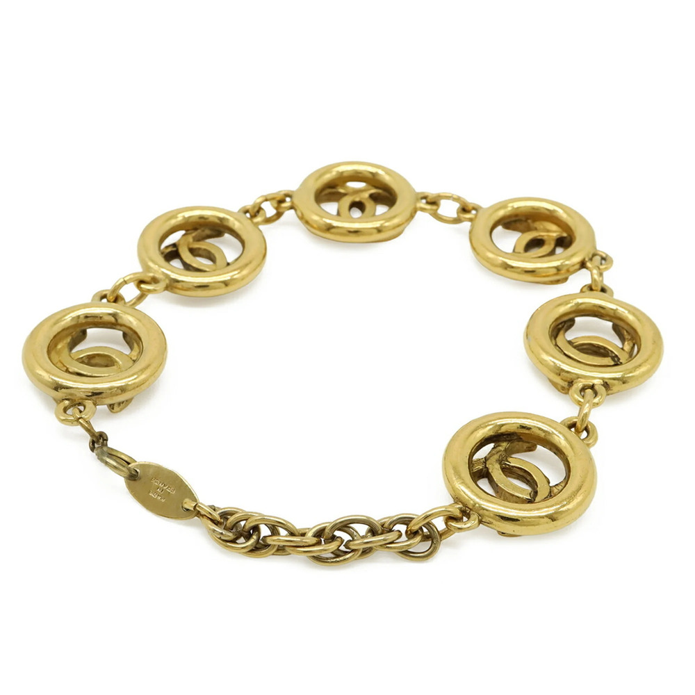 CHANEL Authentic Gold Logo Charm Bracelet - Picture 3 of 7